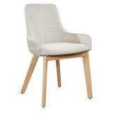 Solid Wood Legs Fabric Dining Chair