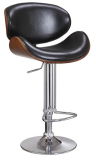 Modern Design Wood Veneered Swivel Bar Chair