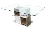 Morden Glass Dining Table with MDF Base