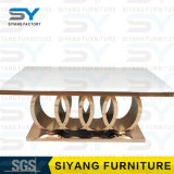 Modern Dining Room Furniture Rectangle Marble Top Dining Table