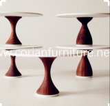 Wood Base Solid Surface Marble Top New Design Reataurant Table