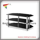 Black Tempered Glass TV Stand (TV005)