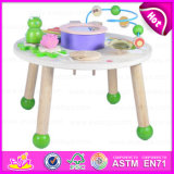 2015 Hot Educational Wooden Activity Music Table, Multi-Functional Kids Wooden Musical Table, Wooden Learning Music Table W07A090