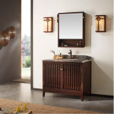 Solid Ash Wood Waterproof Bathroom Mirror Cabinet (GSP14-014)