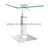 Modern Square Glass Restaurant Table with Lift Leg (SP-CT102)