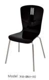 Black High Gloss Restaurant Chair Shunde Restaurant Furniture (FOH-XM49-082)