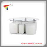 Round Tempered Glass Coffee Table (CT106)