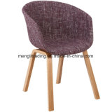 Colored Dark Wood Dining Chair with Upholstered Seat