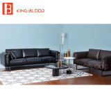 Italian Style Black Color Top Grain Nappa Genuine Leather Sofa Couch for Living Room
