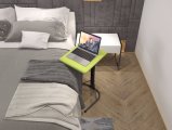 Portable Folding Mini Bedside Staff Table in Bedroom