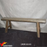 Antique French Old Wooden Long Bench Stool