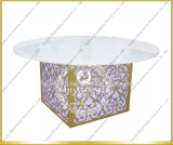 MDF Top LED Stainless Steel Wedding Round Table