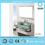 Simple Wall-Mounted Glass Wash Basin with Silver Mirror (BLS-2082)