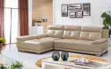 Cream Color L Shape Sofa, Modern Sofa, Leather Sofa (SA25)