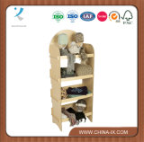 OEM Free Standing Wooden Display Rack with Knock Down Design