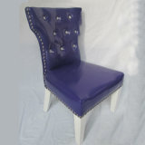 Blue Shining PVC Leather Children Upholstered Chair Stool (SF-58)