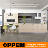 Oppein Hot Sale Soft Beige Melamine Wooden Kitchen Cabinet (OP16-M03)