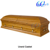 Oak Veneer MDF Top Seller Velvet Coffin and Casket