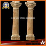 Beige Marble Stone Carving Decoration Roman Column (NS-11C11)