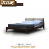 Modern Bedroom Furniture Fabric Leather Double Bed