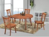 Classic Solid Wood Rubber Wood Dining Table and Chairs (JHK-188)
