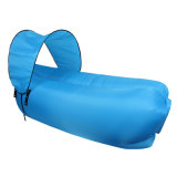 Air Fill Sleeping Bag 210d Inflatable Lazy Lounger Air Sofa for Beach with Sunshade