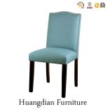Simple Linen Fabric Restaurant Chair Dining Chairs with Nail Head (HD186)
