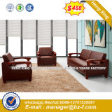 Wooden Living Room Leather Classic Sofa (HX-S355)