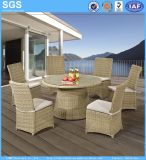Garden Outdoor Round Wicker Rattan Dining Set Table and Chairs
