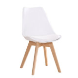 Creative Design Plastic Chair Wooden Leg Dining Chair