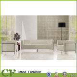 Classical White Sofa Set Metal Frame Leather Sofa
