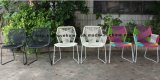 Outdoor Morden Metal Dining Garden Rattan Armchair Tropicalia Restaurant Chairs