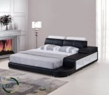 Modern Style Storable Black Leather Bed