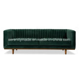 China Foshan Furniture Velvet Upholstery Living Room Three Seater Sofa