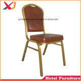 China Wholesale Cheap Used Fancy Luxury Stackable Rental Gold Metal Aluminum Iron Steel Hotel Hall Banquet Chairs for Wedding