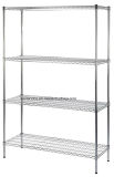 China Manufacturer 4 Tier Metal Shelf Rack Storage Commercial Wire Shelving with NSF Approval