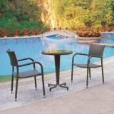 Garden Rattan Furniture Table and Chair Set with Cushion for Outdoor (TG-JW88)