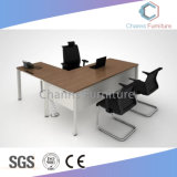Simple Design Office Furniture L Shape Manager Table with Metal Legs (CAS-ED31442)