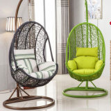 Patio Rattan Egg Shaped Swing Chair Wicker Hanging Single Seat Swing Chair (D031)