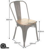 Foxhunter Metal Tolix Vintage Retro Bistro Industrial Steel Dining Chair Mdc01