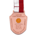 Wholesale Copper Basketball Medal with Lanyard Supplier Decoration Enamel