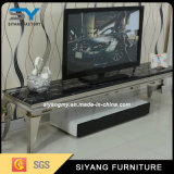 White Modern Stainless Steel TV Stand