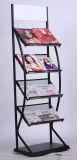 Metal Movable Magazine Bookshelf with Wheels for Library Furniture