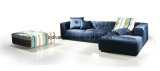 Post-Modern Style Living Room Wooden Fabric Sofa (LS-104E+G+J)