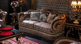 Sb53 Solid Wood Classical Royal Style Fabric Sofa