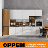 2017 White Lacquer 360cm Standard Modular Kitchen Cabinet (OP17-L01)