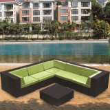 Patio Furniture Black Rattan Corner Sofa Garden Set (TG-JW34)
