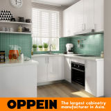 Modern U-Shaped White Small Lacquer Kitchen Cabinet (OP16-L28)