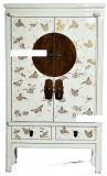 Chinese Antique Reproduction Butterfly Painting Cabinet