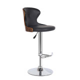 Contemporary Wooden and Leather Adjustable Leisure Bar Chair (FS-WB82A2369)